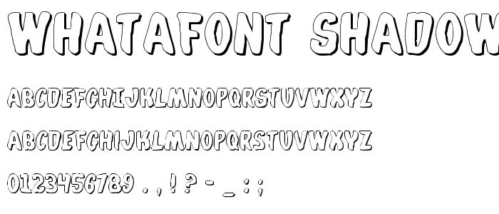 Whatafont Shadow font